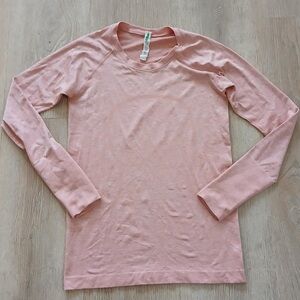 lululemon athletica Pale Pink Long Sleeve Crew Top